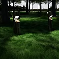 Landscape floor washing lamp modeling landscape lamp atmosphere lamp post 3d model