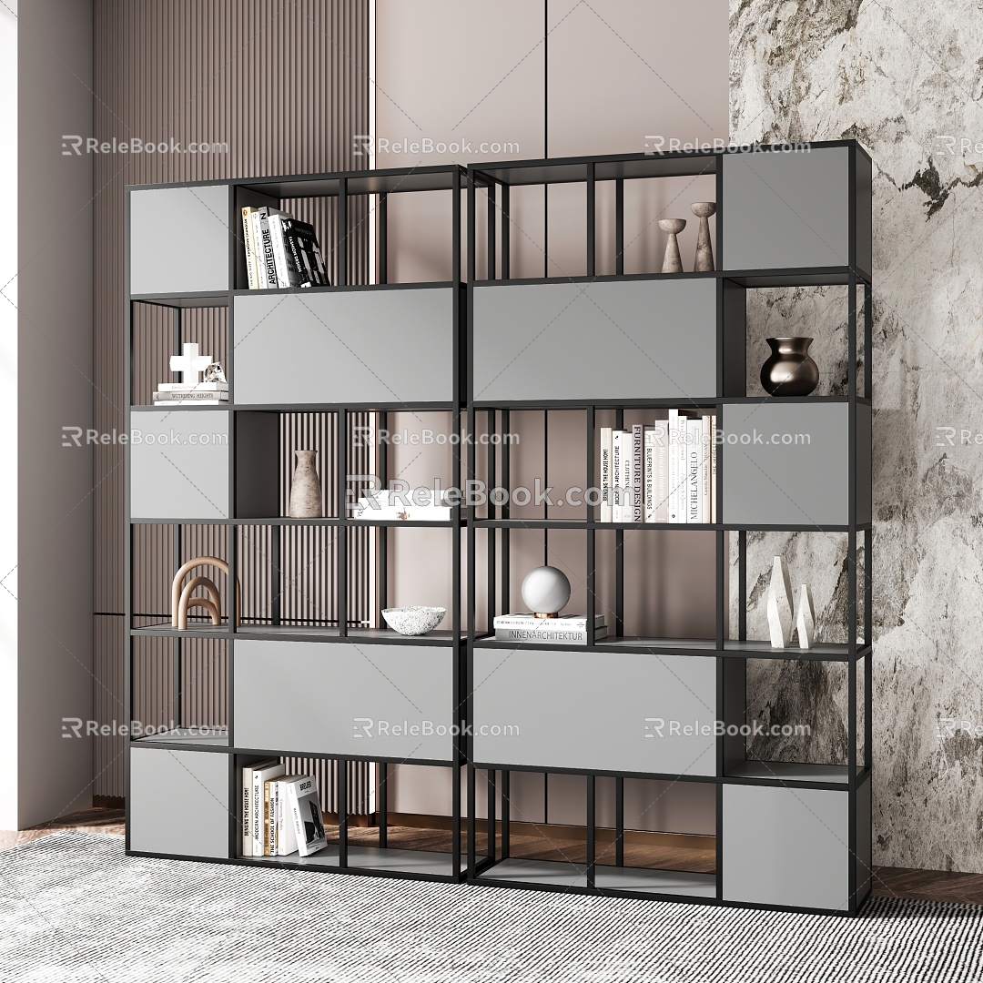 Modern Museum Shelf Display Cabinet Shelf 3d model