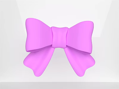 Modern Bow Pink Cartoon Girl's Heart Soft Cute Bow 3d model Modern Bow Pink Cartoon Girl's Heart Soft Cute Bow 3d model