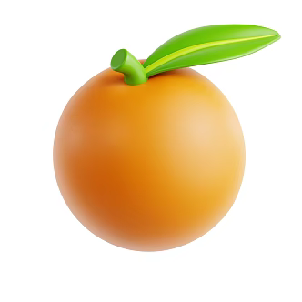Modern Orange Food Fruit Cartoon Fruit 3d model