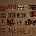 Assorted Baked Goods Including Bread Rolls Cookies and Pastries on Light Background 3d model