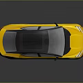 Yellow Sporty Sedan With Modern Exterior Black Roof And Shiny Alloy Wheels