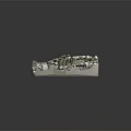 Natural Wood And Stone Miniature Landscape Model With Moss And Gravel Details