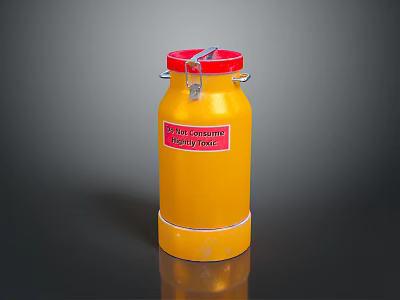 Premium Yellow Jar of Royal Coconut Cooking Oil with Red Lid and Label 3d model