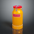 Premium Yellow Jar of Royal Coconut Cooking Oil with Red Lid and Label