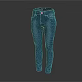 Blue Slim Fit Denim Jeans With High Waist Design And Casual Look