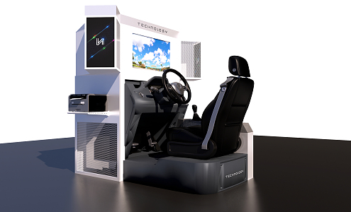 Modern Game Machine Test Drive Simulator 3d model