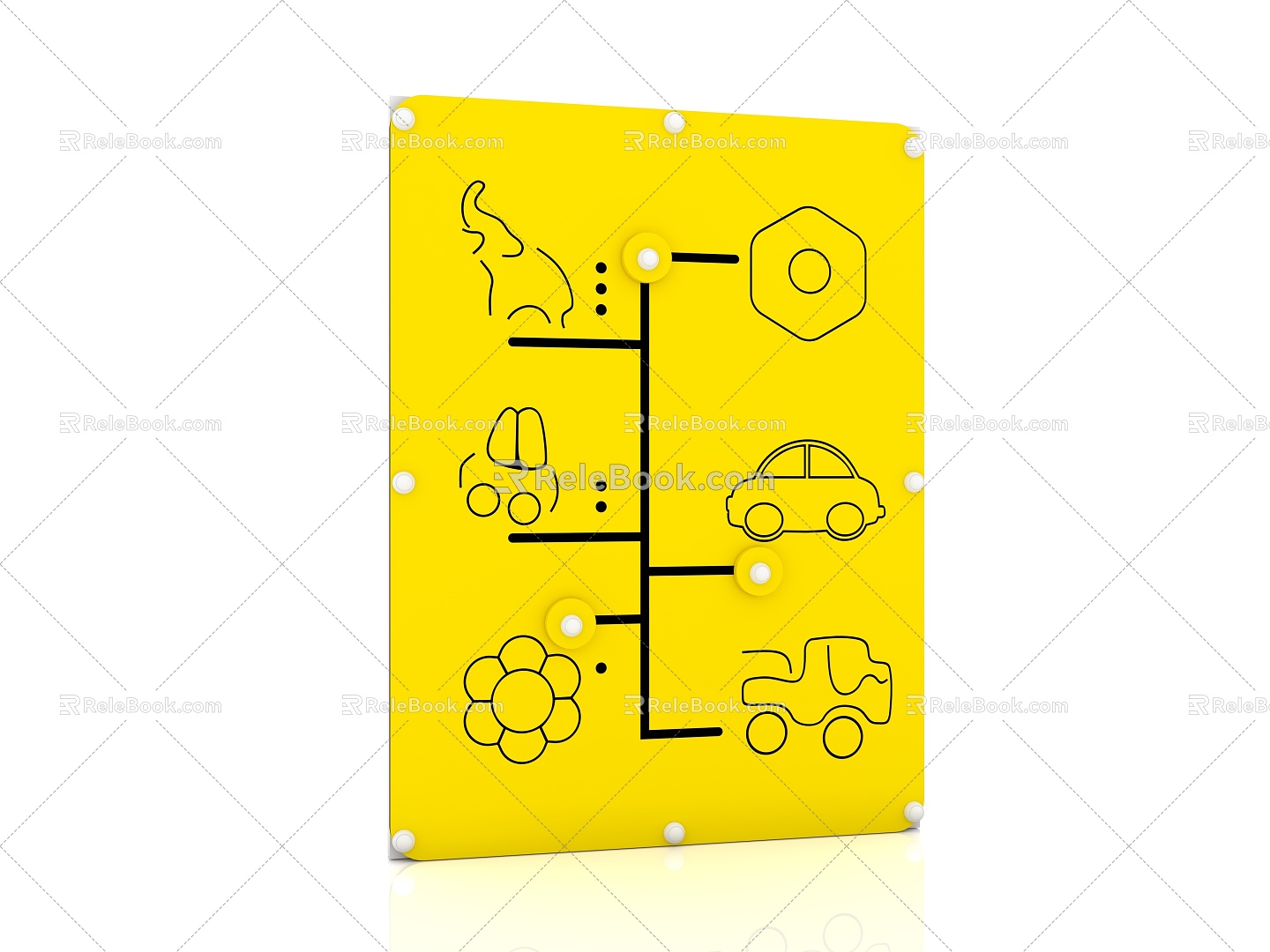 Children's puzzle board doorplate vertical doorplate outdoor panel PE board slider puzzle board slider PE board 3d model