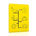 Children's puzzle board doorplate vertical doorplate outdoor panel PE board slider puzzle board slider PE board 3d model