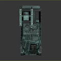 Green Armored Tank Featuring Long Antenna Turret And Heavy Metallic Tracks Design
