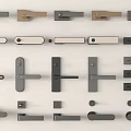 Modern minimalist door handle room door handle door handle 3d model