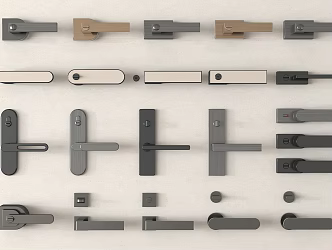 Modern minimalist door handle room door handle door handle 3d model