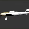 Vintage Gray and Yellow Fighter Aircraft Model with Black Cross Markings and Propeller Design