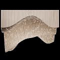 Artistic Modern Ceiling Design With Wavy Three Dimensional Architectural Elements