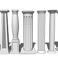 Elegant Classical Roman Columns In Various Architectural Styles For Decorative Projects