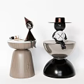 Modern Round Table Side Table Coffee Table Round Table Round Side Table Decoration Art Coffee Table 3d model
