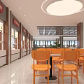 Bright Modern Spacious Restaurant With Clean Comfortable Dining Areas And Food Ordering Counters