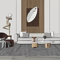 Modern Sofa Coffee Table Combination Sofa Coffee Table 3d model