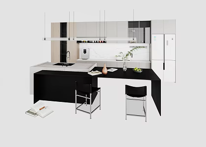 Modern Light Luxury Kitchen Island Table Ornaments 3d model