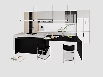 Modern Light Luxury Kitchen Island Table Ornaments 3d model