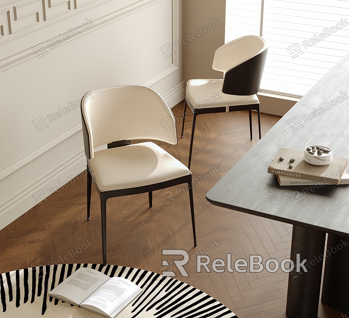 Modern Dining Chair Single Chair Leisure Chair model