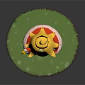 Banana King Character With Golden Crown Red Cape And Scepter On Green Grass