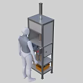 Industrial Equipment With Multi Layer Compartments And Top Chimney For Operator Operation