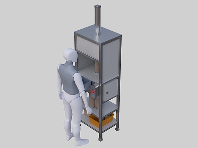 semi-automatic packaging machine 3d model