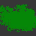Lush Green Tree With Dense Foliage And Branched Trunk In Natural Outdoor Scene
