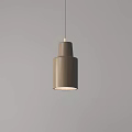 Modern Minimalist Wooden Hanging Pendant Light With Sleek Cylindrical Design And Metal Accent