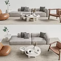 Modern Sofa Coffee Table Combination Sofa Coffee Table 3d model