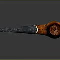 Handcrafted Wooden Smoking Pipe With Curved Stem And Smooth Finish Design