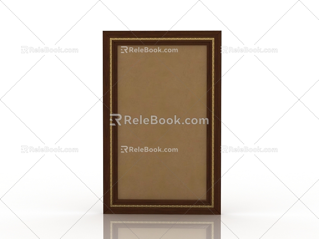 European style door panel 3d model