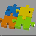 Colorful Puzzle Pieces Assembled Furniture Design With Various Bright Colors