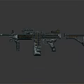 Modern Tactical Combat Rifle With Metallic Finish Wooden Grip And Scope