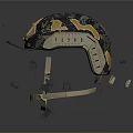 Advanced Tactical Military Helmet With Camouflage Pattern And Protective Gear Design