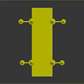 Red Symmetrical Gate Structure With Towers Arches And Road Base
