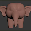 Cute Pink Elephant Toy Figure With Smooth Texture As Decorative
