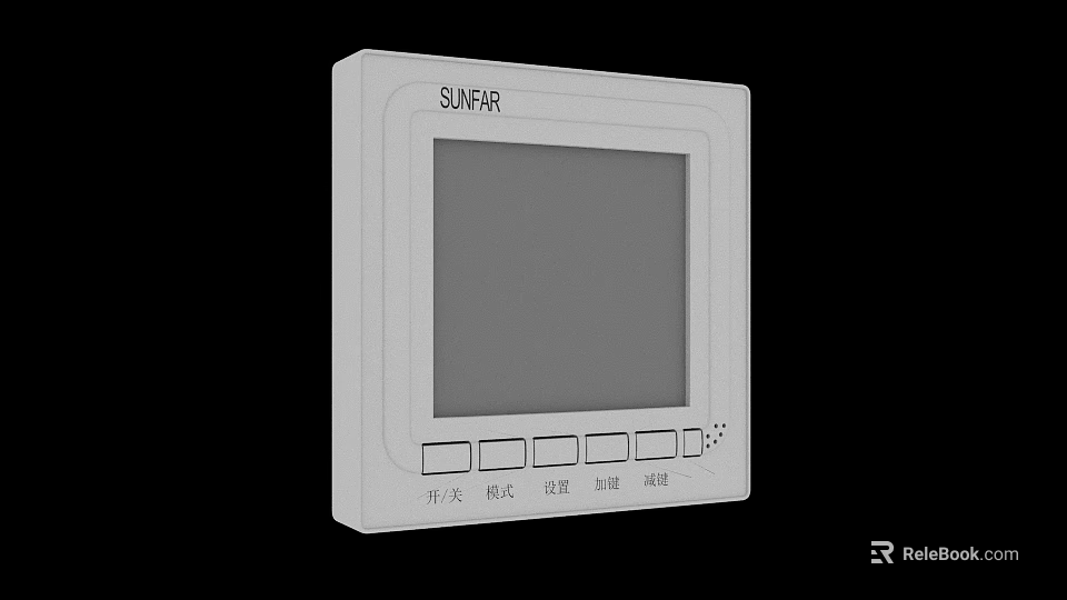 SAIFAR Daily Use Electrical Appliance Thermostat Control Panel With Temperature Wind Speed Timer Functions 3d model 