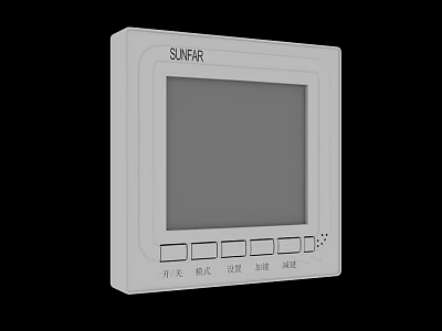 SAIFAR Daily Use Electrical Appliance Thermostat Control Panel With Temperature Wind Speed Timer Functions 3d model