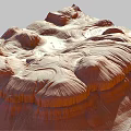 Scenic Desert Landscape With Wavy Sand Dunes Eroded Rock Formations And Natural Textures