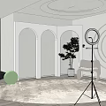 Net red cream wind live broadcast equipment 3d model