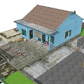 Chinese Style Folk House Rural Folk House 3d model