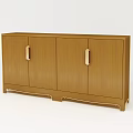Golden Modern Console Side Cabinet with Multiple Drawers and Decorative Legs for Entryway