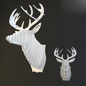 Deer Head Wall Decoration 3d model