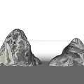 Tower type stone shape stone landscape stone snow wave stone 3d model