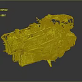Weapon Equipped Armored Vehicle In Rusty Blue With Cannons Storage Crates And Graffiti