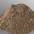 Pile of Mixed Garden Soil With Small Stones and Organic Matter