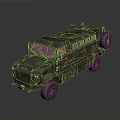 Heavy Duty Military Armored Vehicle With Camouflage Paint And Off Road Tires