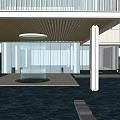 Modern Sales Office Building With Glass Curtain Wall And Minimalist Exterior Design